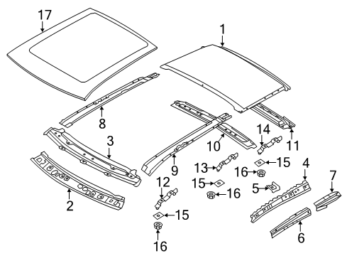 2013 Mitsubishi Outlander Sport Roof & Components
