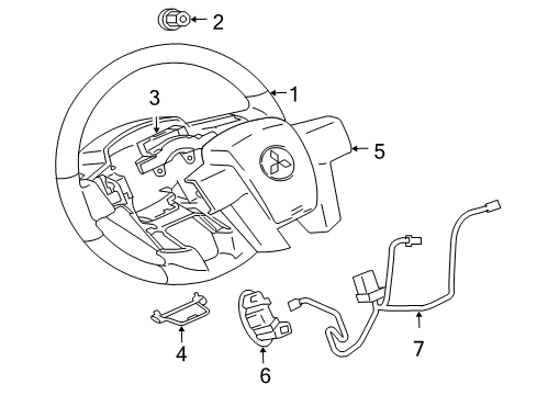 2011 Mitsubishi Endeavor Steering Wheel & Trim