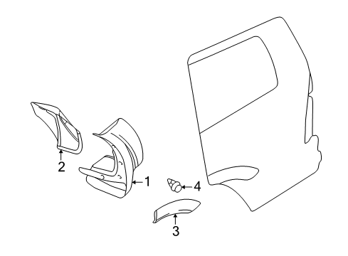2001 Mitsubishi Montero Exterior Trim - Quarter Panel