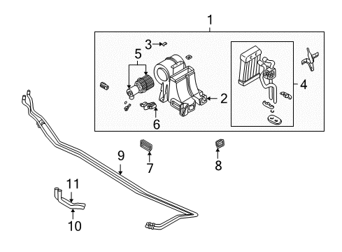 2001 Mitsubishi Montero Sport Heater Components Diagram 2
