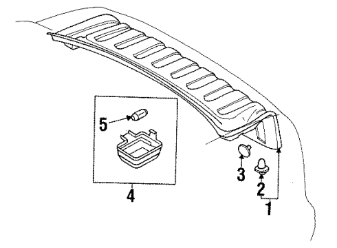 2000 Mitsubishi Diamante Interior Trim - Trunk