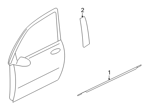 2012 Mitsubishi Outlander Exterior Trim - Front Door