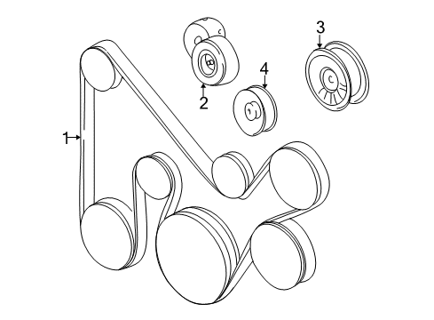 2001 Mitsubishi Montero Belts & Pulleys