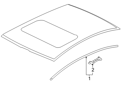 2013 Mitsubishi Lancer Exterior Trim - Roof Diagram 4