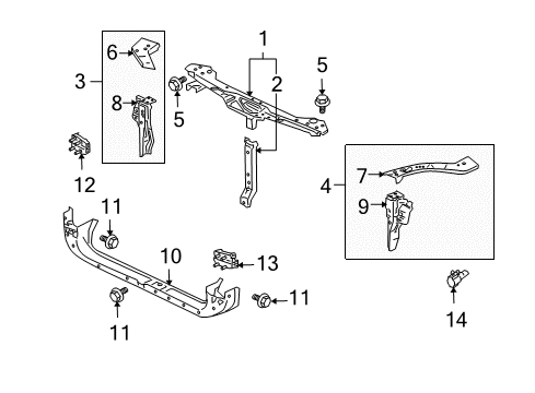 2005 Mitsubishi Endeavor Radiator Support
