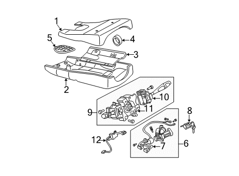 1999 Mitsubishi Montero Sport Ignition Switch Diagram for MR123396