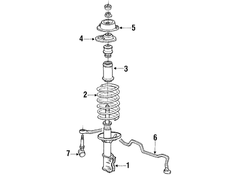 1992 Mitsubishi Mirage Struts & Components