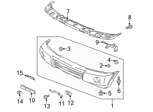 2005 Mitsubishi Montero Front Bumper