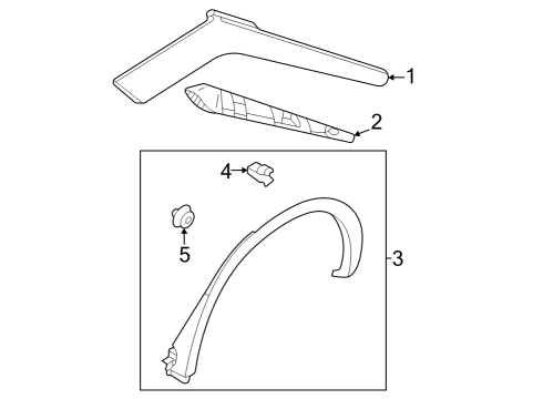 2025 Mitsubishi Outlander PHEV Exterior Trim - Quarter Panel