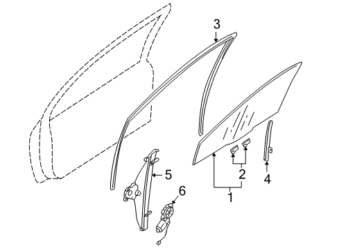 2003 Mitsubishi Lancer Front Door Diagram 2