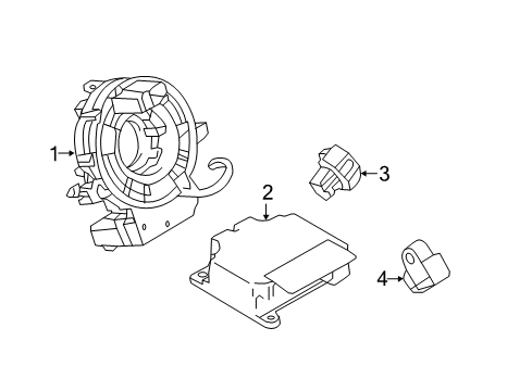 2017 Mitsubishi Mirage G4 Supplemental Restraint System Diagram 2