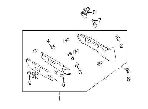 2001 Mitsubishi Montero Glove Box Diagram 2
