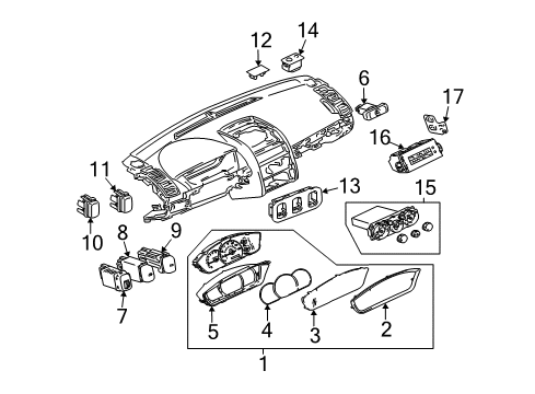 2011 Mitsubishi Galant A/C & Heater Control Units