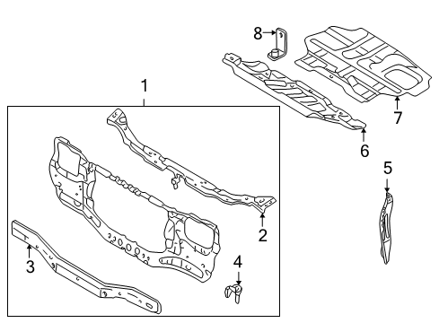 1997 Mitsubishi Montero Sport Skid Plate Diagram for MR234186