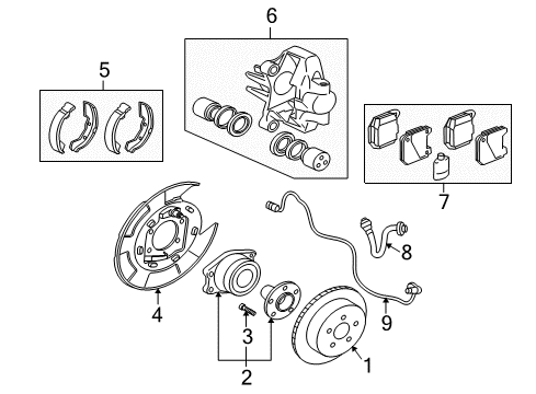 2004 Mitsubishi Lancer Parking Brake