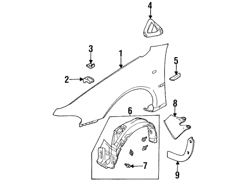 1998 Mitsubishi Galant Fender & Components