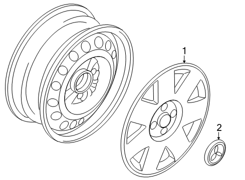 2012 Mitsubishi Outlander Wheel Covers & Trim