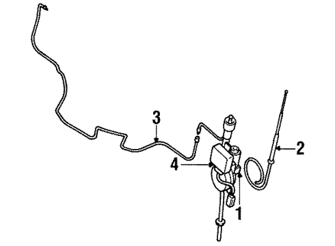 1997 Mitsubishi Eclipse Antenna & Radio Diagram 2