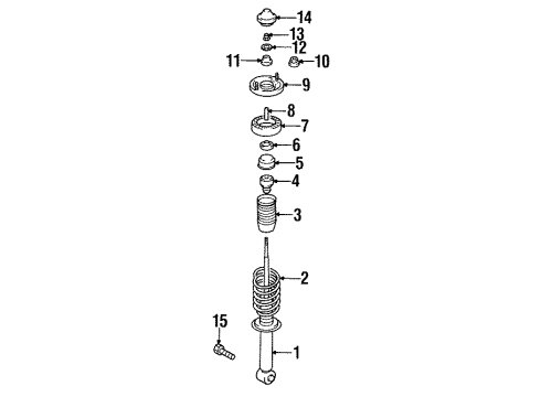 1997 Mitsubishi Eclipse Struts & Components Diagram 4