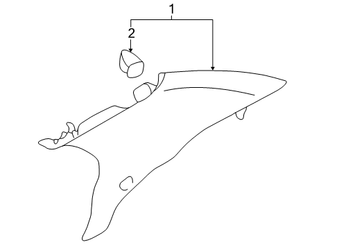 2005 Mitsubishi Lancer Interior Trim - Quarter Panels Diagram 2