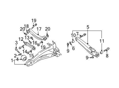 2003 Mitsubishi Lancer Upper Link Diagram for MR403485