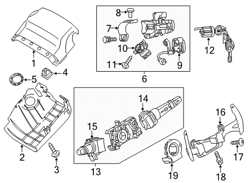 2015 Mitsubishi Outlander Sport Ignition Switch Diagram for 4408A177