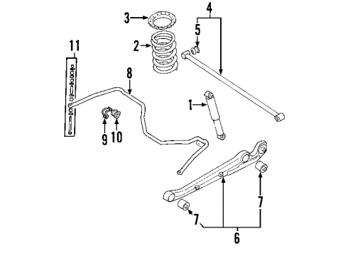 2003 Mitsubishi Montero Sport Shock Absorber Diagram for MR374117