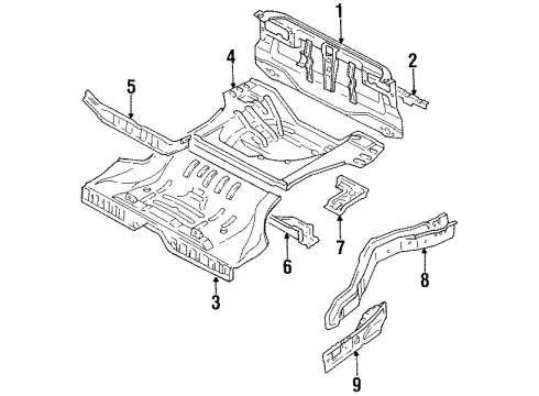 1992 Mitsubishi Eclipse Rear Body