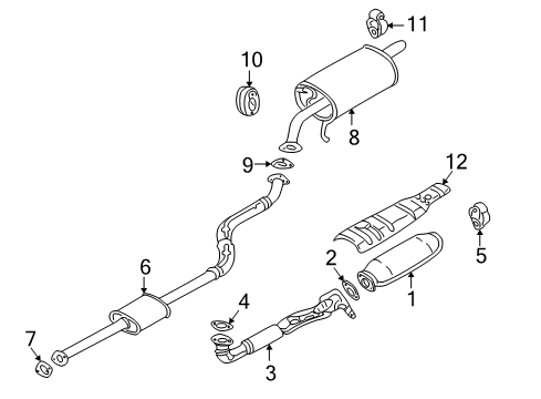 2007 Mitsubishi Lancer Exhaust Components