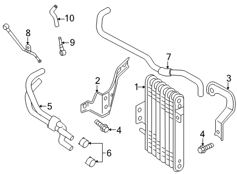 2013 Mitsubishi Outlander Sport Trans Oil Cooler