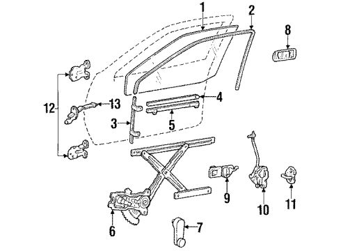 1988 Mitsubishi Mirage Front Door