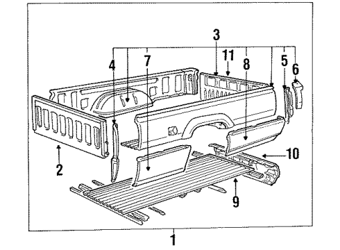 1988 Mitsubishi Mighty Max Pick Up Box