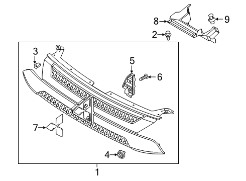 2020 Mitsubishi Outlander Grille & Components