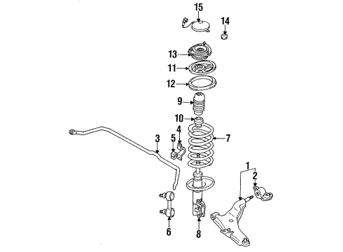 1999 Mitsubishi 3000GT Front Suspension Components