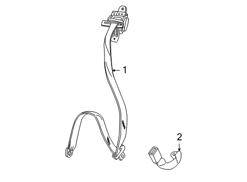 2011 Mitsubishi Eclipse Seat Belt - Body Diagram 3