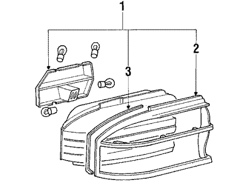 1990 Mitsubishi Galant Tail Lamps