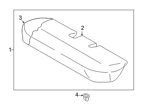 2017 Mitsubishi Mirage Rear Seat Components Diagram 3