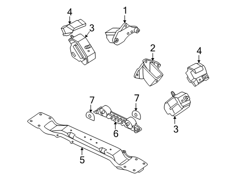 2001 Mitsubishi Montero Engine & Trans Mounting