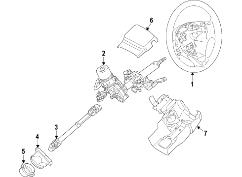 2017 Mitsubishi Outlander Steering Column