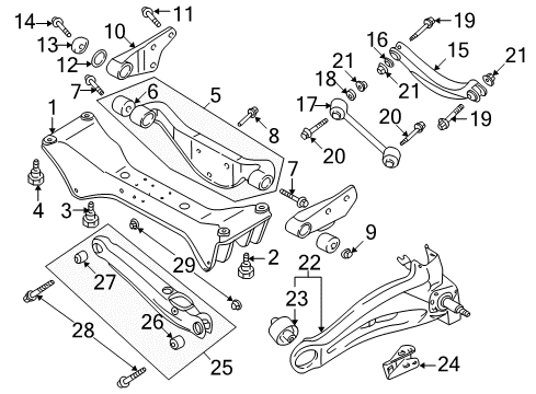 2006 Mitsubishi Outlander Trailing Arm Bushing Diagram for 4120A012