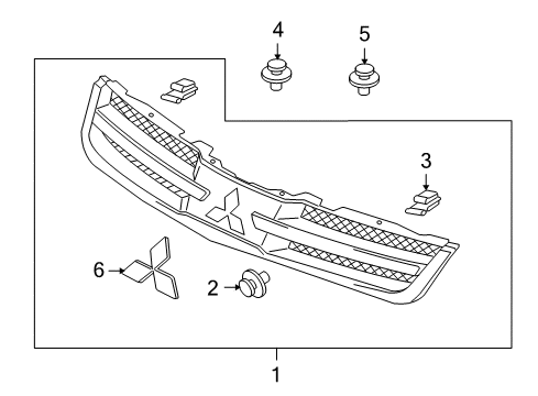 2006 Mitsubishi Endeavor Grille & Components
