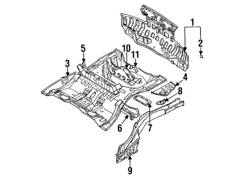 1997 Mitsubishi Eclipse Rear Body