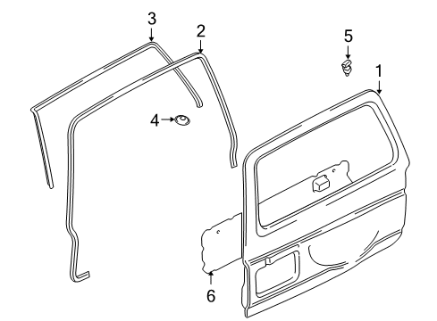 2006 Mitsubishi Montero Door & Components Diagram 2