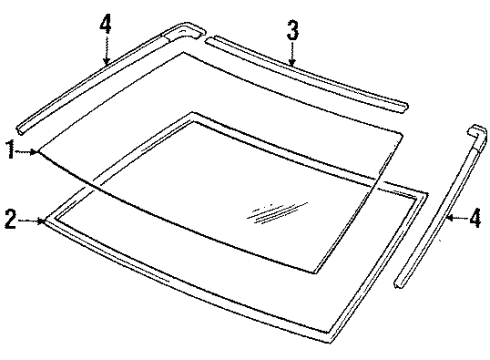 1988 Mitsubishi Mighty Max Glass - Windshield