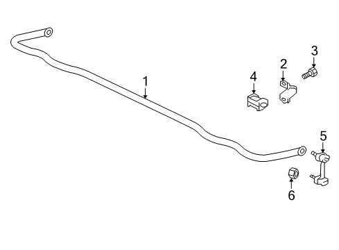 2005 Mitsubishi Galant Stabilizer Bar & Components Diagram 5