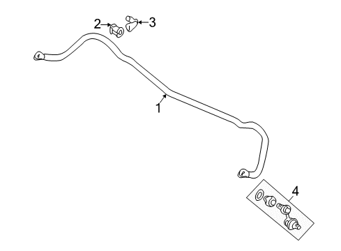 2002 Mitsubishi Galant Stabilizer Bar & Components Diagram 3