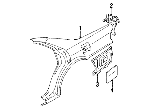 1996 Mitsubishi Diamante Outer Components - Quarter Panel