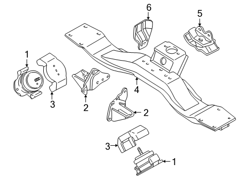 2000 Mitsubishi Montero Sport Rear Mount Diagram for MR455603
