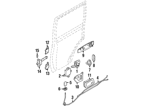 2000 Mitsubishi Montero Rear Door - Lock & Hardware