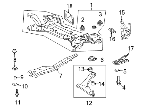 2011 Mitsubishi Endeavor Front Suspension Components